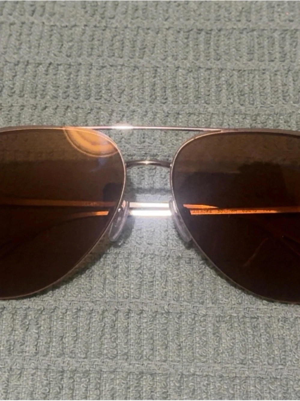 Giorgio Armani Gold Frame Sunglasses with Brown Lenses